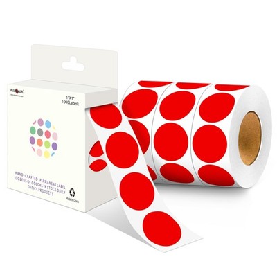 4 Rolls 4000PCS 1 inch Round Color Coding Circle Dot Labels,Color- Coding Lab...
