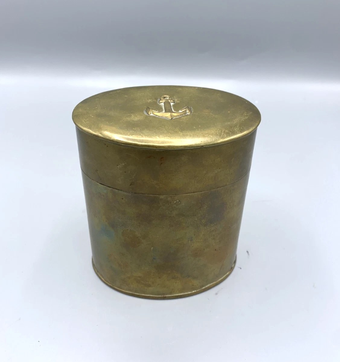 Boîte Ancienne En Laiton Pour Chuna (pâte à Chaux) – Gravée à La Main, Vintage Artisanale, Inde