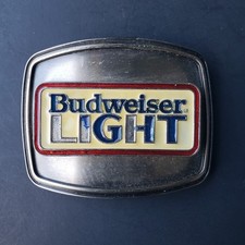 Vintage 1979 Raintree Budweiser Light Beer Enameled Belt Buckle