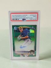 2025 · Bowman Chrome · Chrome Auto — 1st status unconfirmed · Green Lava · /99