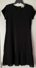 Michael Kors Ladies A-Line Dress-Size M-Black-Cap Sleeves