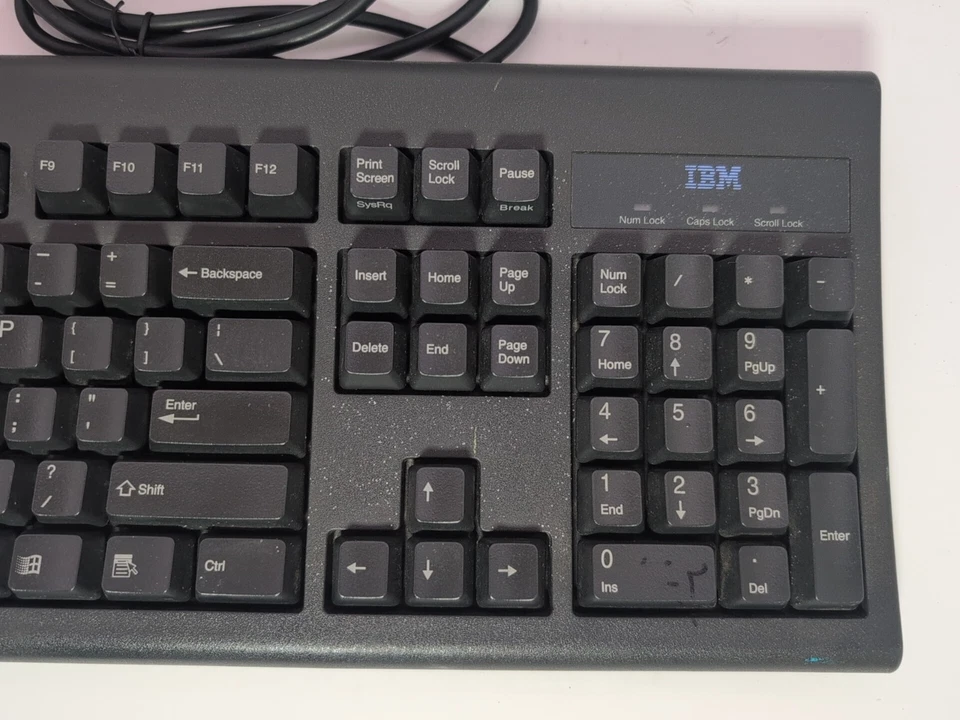 Vintage IBM KB-8923 PS/2 Black Keyboard - Tested & Working! - Image 3 of 4