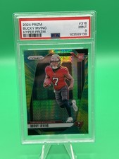 Bucky Irving 2024 Panini Prizm #316 Hyper Prizm Rookie RC #98/180 PSA 9 MINT