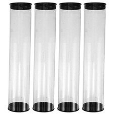 4 Pcs Golf Ball Display Tube Clear Golfs Containers Collection Case