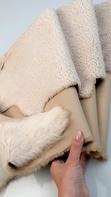 Cream Blush Merino Schaffell | Ganze Haut Sekunden zum Basteln, Polstern, Futter