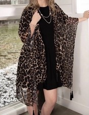 Giraffe Print Ruana Kimona