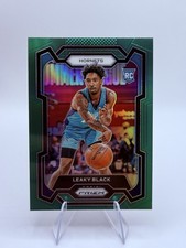 Leaky Black 2023-24 Panini Prizm Green Charlotte Hornets #284 Rookie Card NBA