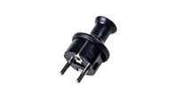 Wtyczka Prosta 16A Z/U Uni-Schuko 250V IP44 Czarna WT-40H
