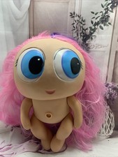 MUÑECA BABY DISTROLLER NEONATO PELO ROSA OJOS AZULES 12 pulgadas