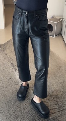 AGOLDE 90s Pitch Leather Pants Lederhose recycled schwarz W27 S Zara Hose Jeans