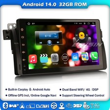 Android 14 Car Stereo 8 Core DAB+Carplay Sat Nav DSP 4G DVB BMW E46 M3 Rover 75