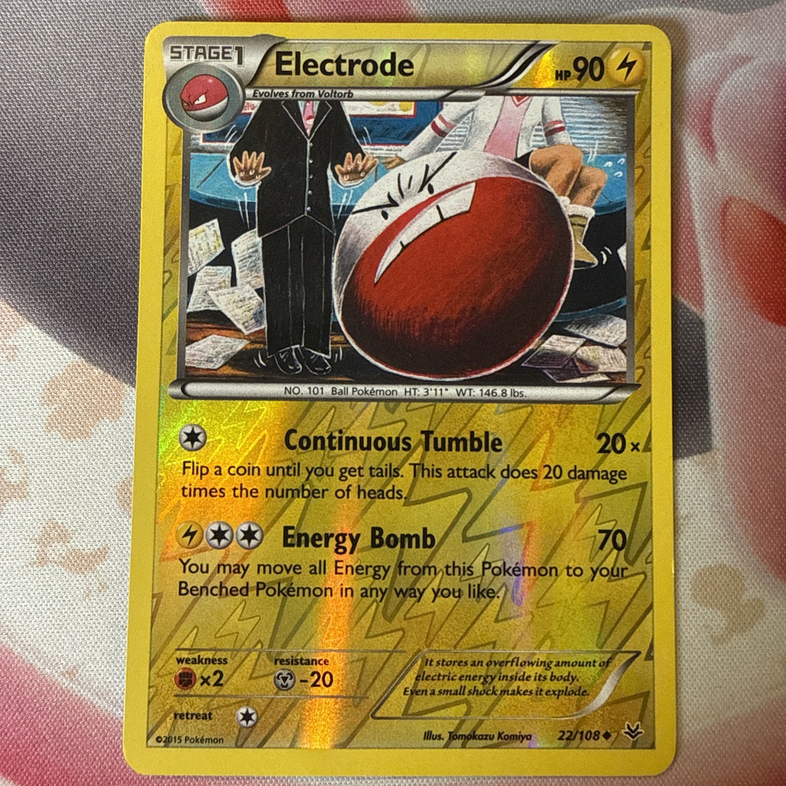 Electrode 22/108 Reverse Holo XY Roaring Skies Pokemon TCG LP