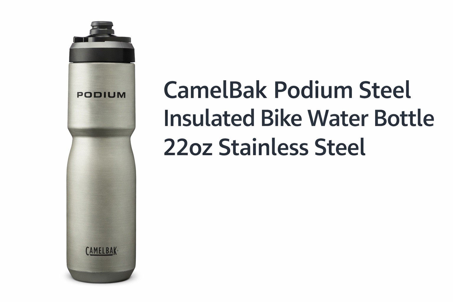 22oz Stainless Steel Silver Black