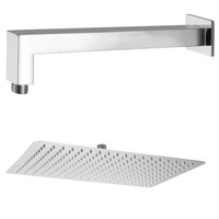 Kopfbrause Edelstahl Regendusche Brausekopf Duschkopf 30X30Cm Set Mit Duscharm