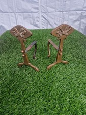 Para psów strażackich z brązu vintage