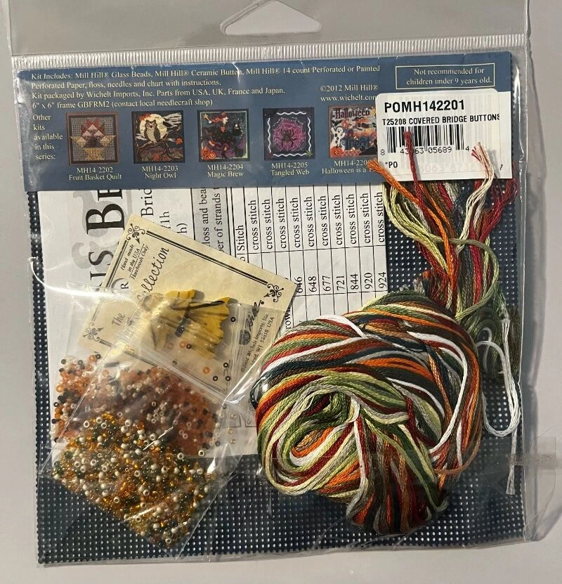 2012 Mill Hill COVERED BRIDGE Autumn Series Buttons & Beads MH14-2201 Sealed