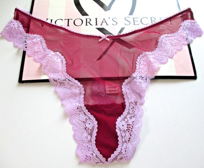 VICTORIA'S SECRET Tease High Leg Thong Panty S M L XL Campari Red NWT Purple VS