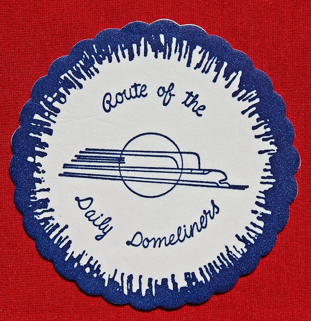 Milwaukee Road Dining Car Railroad Train Coaster Daily Domeliner Railway Lounge