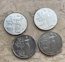 Lotto 4 Monete 100 Lire Piccole 1990-1991-1992