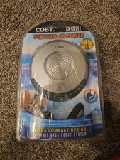 Coby CX-CD111 Silver CD Player Dynamic Bass Boost  Headphones Brand New Sealed