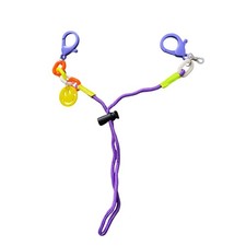 Lot of 80 Purple Smiley Mask Lanyard Eyeglass Chain Neon Cord Festival Kidcore