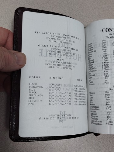 KJV Large Print Compact Bible Burgundy Bonded Leather Holman Bible Publishers (E - Picture 11 of 16