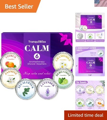 Lavender & Citrus Shower Steamers - 6 Pack Aromatherapy Tablets for Relaxation