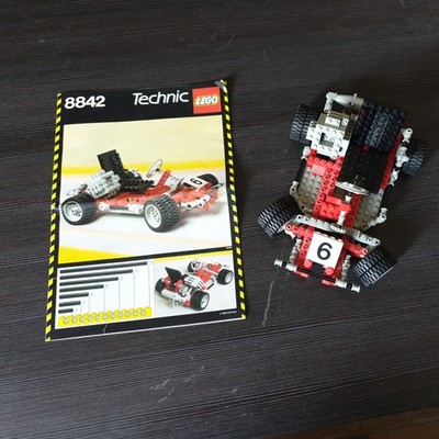 LEGO Technic 8842 Go-Kart Rot Schwarz Grau Komplett mit ungelochter Bauanleitung