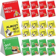JoeyfulMind 24 PCS Cat Mini Flip Charts Signs Math Classroom Behavior Tool