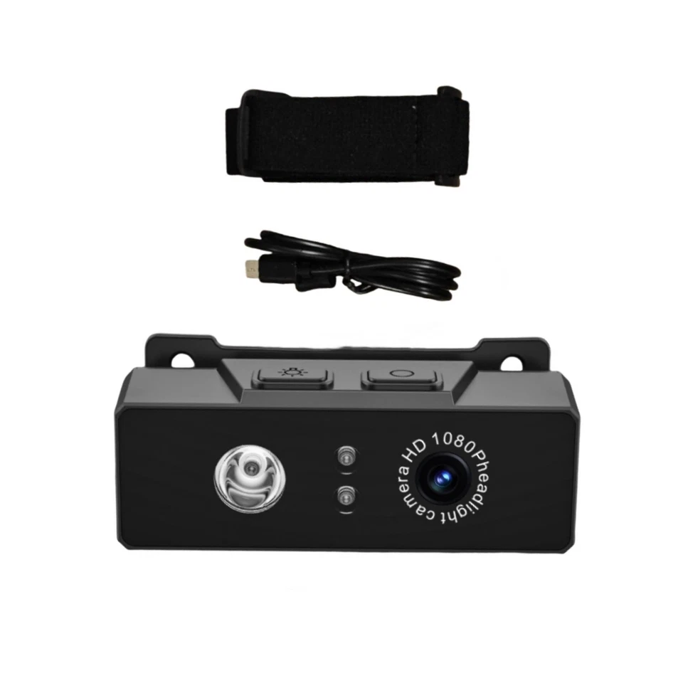 Mini Head-mounted Action Camera 1080P HD Camcorder Night Vision w/ LED Light - Bild 4 von 4
