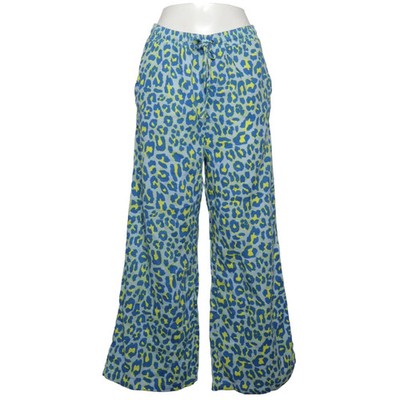 Gina Tricot, Palazzohose, Größe: 40, Blau/Gelb/Mehrfarbig, Baumwolle #bfy