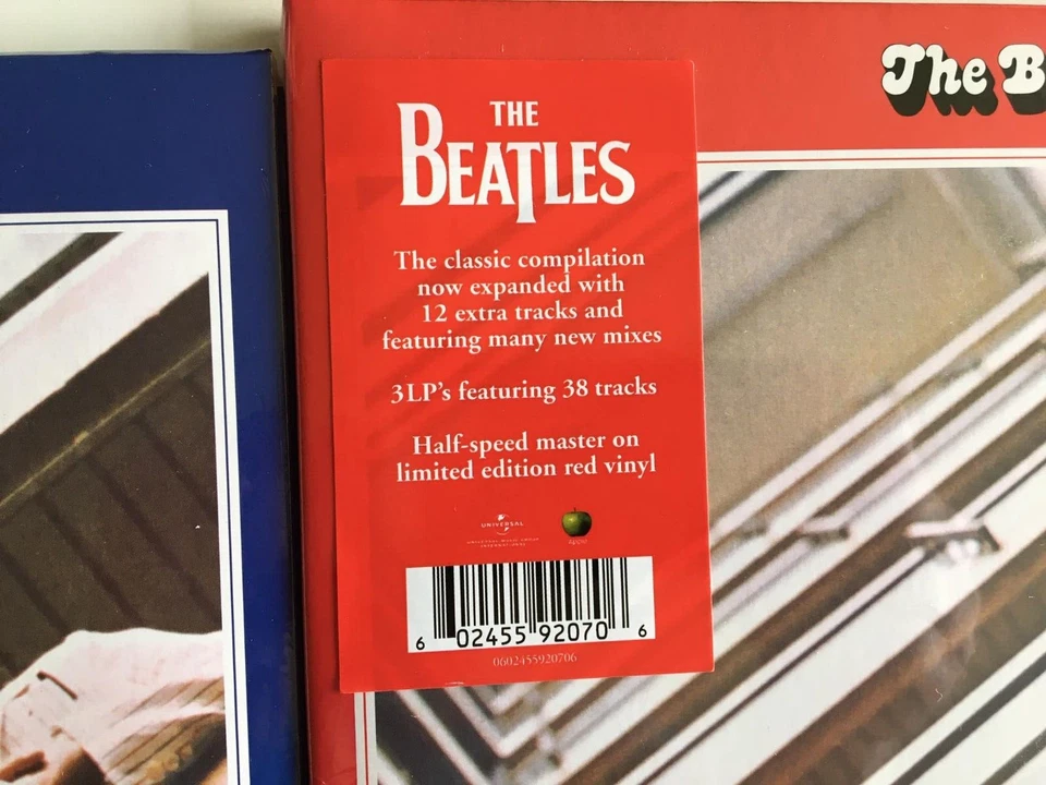 The Beatles Blue & Red Triple Coloured Vinyl LP's Half Speed Remasters 2023 - Image 3 of 4
