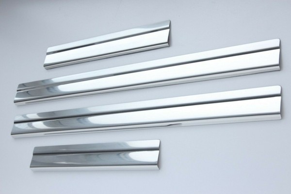 Set Edelstahl Einstiegsleisten Chrom Matt FüR VW Passat 3C B7 2010-2014-image