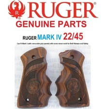 Factory RUGER 22/45 Mark 4 Finger Groove Cocobolo Wood Grips Hunter MK4 MK IV