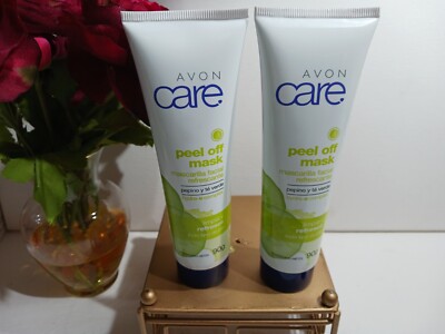 AVON CARE CUCUMBER PEEL OFF MASK LOT OF 2 TUBES 3.17 OZ. EACH SEALED