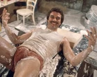 Tom Selleck in wet jock boxer shorts risque bulge Hunky Muscular Color Photo