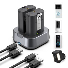 2x V4 Battery Charger for Ring Video Doorbell 2 3 3 4 Spotlight Camera Plus Pro