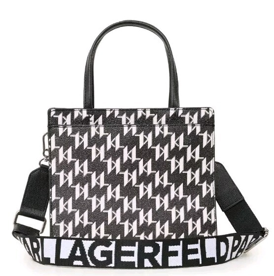 Karl Lagerfeld Maybelle Satchel Crossbody Black LOGO Top  display picture 2