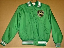 NOTRE DAME FIGHTING IRISH GREEN JACKET BY GEM SPORTSWEAR