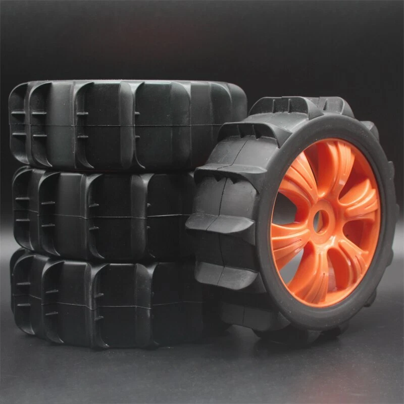 1/8 RC Off Road Paddles Tires Sand Snow Buggy tyres 120mm & Hex 17mm Wheels 4pc - Image 4 of 4