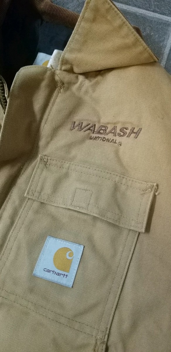 90's　WABASH NATIONAL ワークジャケット VTG CARHARTT WABASH NATIONAL INSULATED CANVAS WORK JACKET SZ