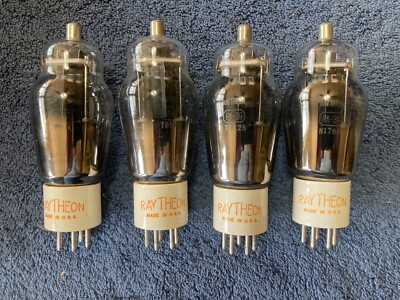 RAYTHEON QUAD OF NIB NOS RK39 CERAMIC BASE 807 TUBES WITH