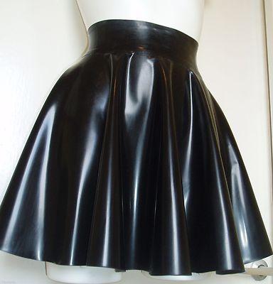 latex skater skirt