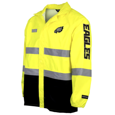 Philadelphia Eagles Hi-Vis Safety Waterproof Rainshell Full-Zip