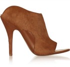 $795 Alexander Wang Calf Hair Peep Open Toe Leather High Heel Mules Shoes 40 9.5 — photo 1