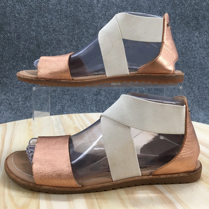 sorel ella ii ankle strap metallic shoes