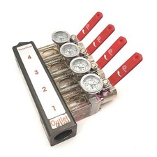 Plastic Process VF4B-40SMN-3G Outlet Manifold With Meters, Thermometers, Valves