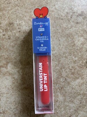 BT21 Korean Lip Tint - BTS The Crème Shop Curiously Coral (TATA) Universtain