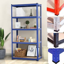 NEW 5 Tier Shelf Boltless Metal Warehouse Industrial Racking Garage Storage Wide