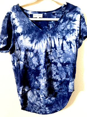 Bella Dahl Womens Boho Tie Dye Lightweight Designer Breathable Shirt SZ S